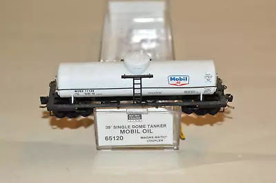 N Scale Micro-Trains Line Mobil Oil 39' Single Dome Tank Car WEATHERED • $3