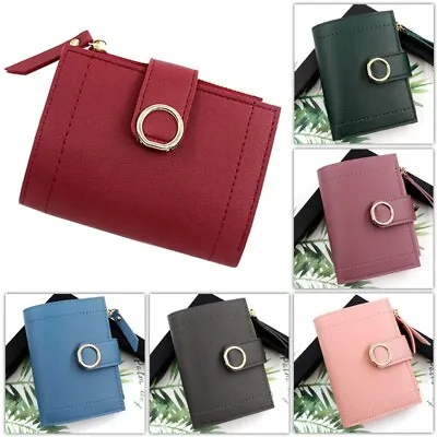 Women's Short Small Money Purse Wallet Ladies Leather Folding Coin Card Holder • £4.99