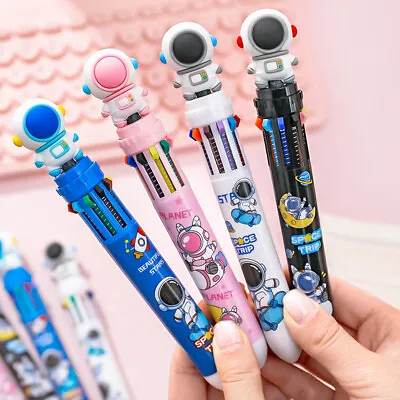 Cute Astronaut Ballpoint Pens 10 Colors Marker Journal Pen School Office Supply • $8.39