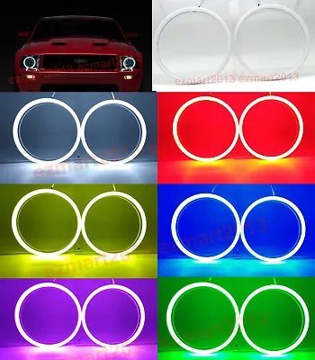 Cotton RGB Halo Ring For Ford Mustang 05-09 Headlight Angel Eye DRL Bluetooth • $48.75