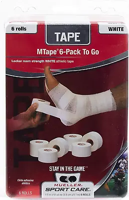 MUELLER Athletic Tape 1.5 X 10yd Roll White 6 Pack • $30.11