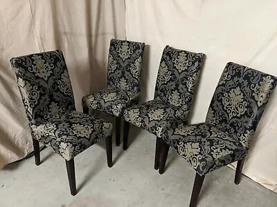 $130 • Buy 4 X Bonded Leather Upholstered Dining Chairs, High Back Padded - USED