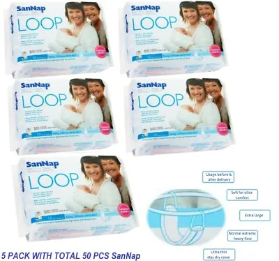 50s X Sannap Loop Maternity Sanitary Napkin With Belt Set Maternity Pads • £35