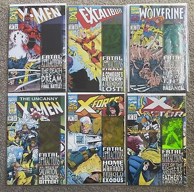 X-Men Blue Hologram Wolverine Uncanny XForce Excalibur Fatal Attractions Set • $40