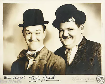 LAUREL & HARDY Signed Photograph - Comedy Film Star Actors - Preprint • £5.50