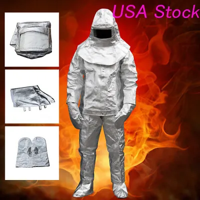 $129 • Buy 1000°C Fireproof Fight Cloth Thermal Radiation Heat Resistant Aluminized Suit CE