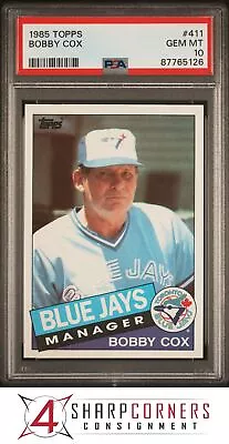 1985 Topps #411 Bobby Cox Blue Jays Hof Psa 10 B3903420-126 • $47.99