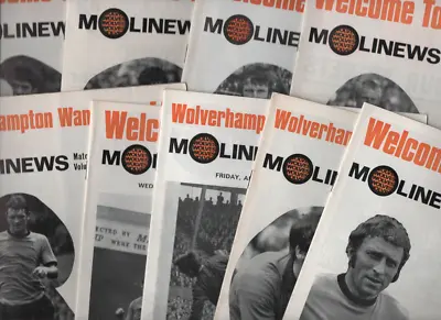£2.50 • Buy Wolves Wolverhampton Wanderers HOME & AWAY Programmes 1969/70 League & Cup