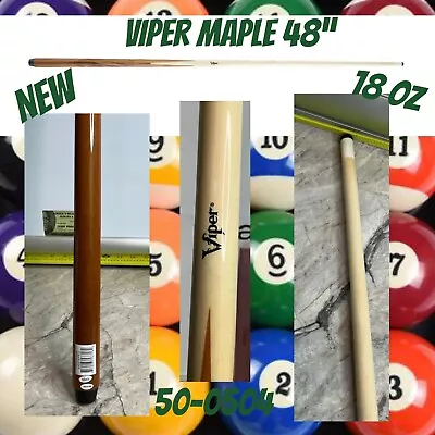 Viper Billiard Pool Table Cue Stick - Maple - 48  Pool Stick 18oz NEW  50-0504 • $41.16