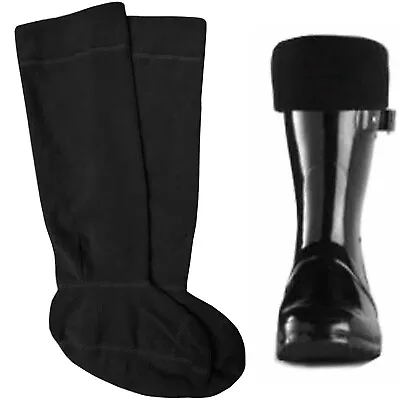 Mens Womens Fleece Wellie Socks Ladies Wellington Boot Thermal Liners Warm • £5.99