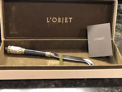 L Objet 24K Gold Plated & Stainless Steel Knife W/ Box & Paper • $45