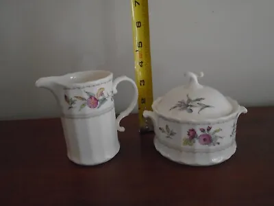 Mikasa Maxima Brywood Fine China Sugar Bowl And Lid And Creamer Set • $19.95