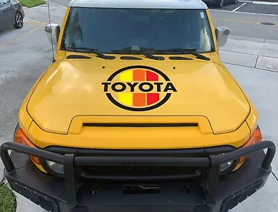 VINTAGE HOOD TRI-COLOR STICKE DECAL Fits On TOYOTA 4RUNNER TACOMA FJ CRUISER  • $73.50