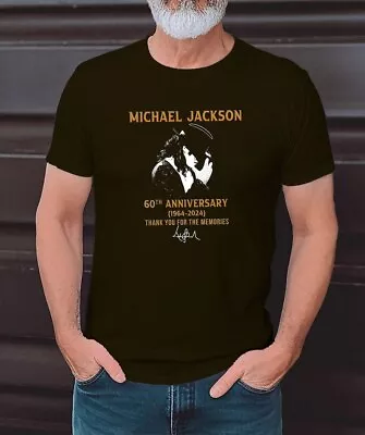 Michael Jackson 60th Anniversary 1964 - 2024 Signature T-Shirt • $32.59