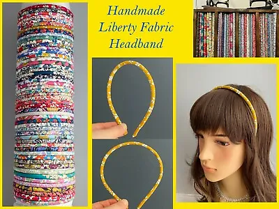 1 X Handmade Girl Women Liberty Fabric Covered Thin Hairband Headband Alice Band • £4.99