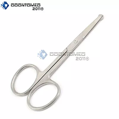 Round Tip Safety Mustache Nose Hair Scissors Mini 3.5'' - Baby Scissors • $7.05