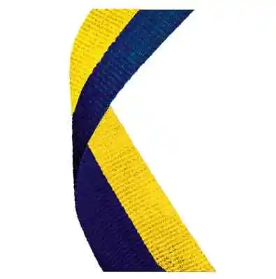 Blue And Yellow Ribbon For Sport Medal Neck Ribbons Includes Medal Clip *sale* • £1.50