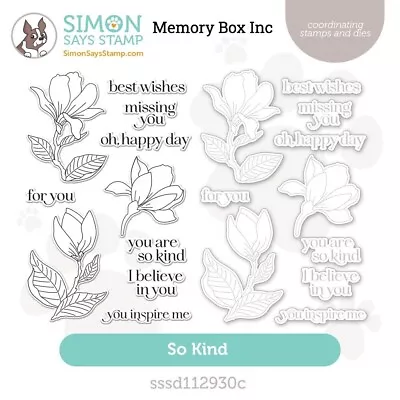 NEW - Stamptember 2023 - Memory Box - So Kind Stamp And Die Set • $90