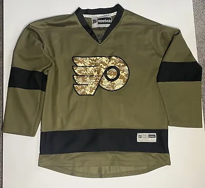 Philadelphia Flyers Gostisbehere Reebok Jersey Military Camo Large Hockey NHL • $55.99