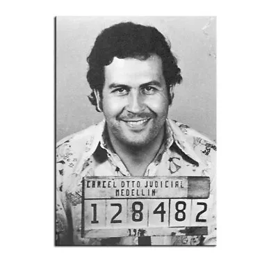 Pablo Escobar Mug Shot 1991  HD Canvas Print Home Decor Painting24×36inch • $43.55