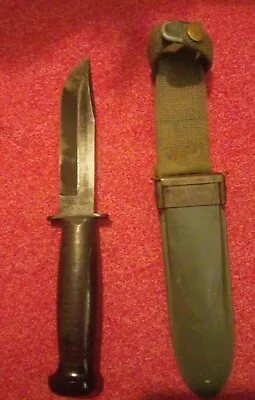 US WW2 Vintage Camillus NY USN Navy MK1 Fighting Knife W/ Sheath • $375