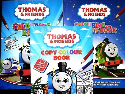 Thomas The Tank Engine Colouring Books Activity & Copy Colour - Set Of 3 • £8.99