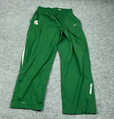 Nike Team Michigan State Spartans Warm Up Windbreaker Pants Adult 2XL MSU • $24