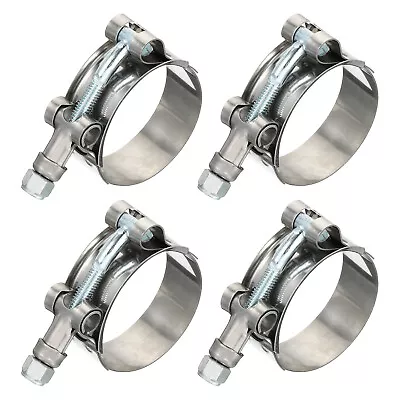 T-Bolt Hose Clamps 4 Pack 304 Stainless Steel Hose Clamp For 1.5  Hose ID • $25.67
