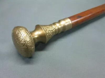 New Solid Antique Solid Brass Handle Wooden Walking Stick Cane Vintage Designer • $34.94