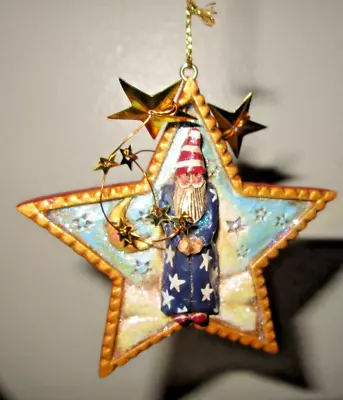 Pam Schifferl Midwest Cannon Falls SANDMAN SANTA IN STAR Christmas Ornament Mint • $34.99