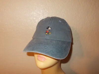 Disney Parks Mickey Mouse Blue Denim Adjustable Cap Hat Size Adult • $18.99