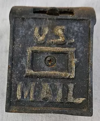 US MAIL Box Cast Iron Coin Bank Working Door USPS Post Office • $15