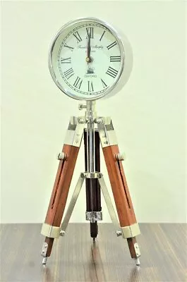 Wooden Table Clock Table & Floor Standing Roman Number Clock 18 Inch With Adjust • $65.69