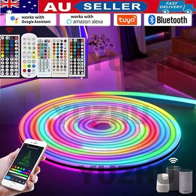 RGB White LED Strip Neon Rope Lights Dimmable Waterproof 12V Tube Bar Sign Light • $4.73