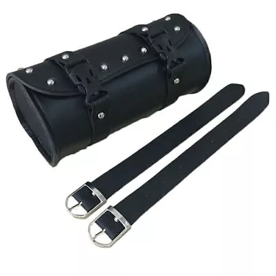 Motorcycle Front Fork Tool Bag SaddleBag Storage Pouch Luggage Handlebar Leather • $14.12