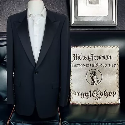 Hickey Freeman Tuxedo Jacket Blazer Mens 42XL Extra Long Peak Vintage • $99