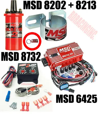 MSD 6AL Ignition Digital Box 6425 Blaster 2 Coil 8202 Bracket 8213 & 2 Step 8732 • $598.95
