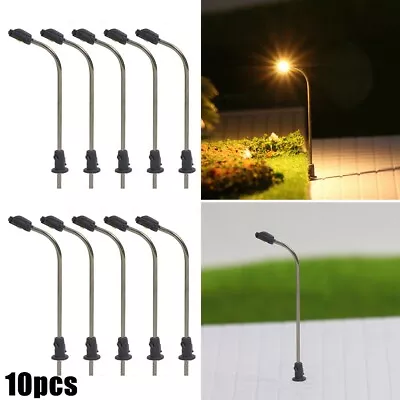 Authentic LED Street Lights For Z Gauge Model Trains 10pcs Set For Accuracy • £8.56