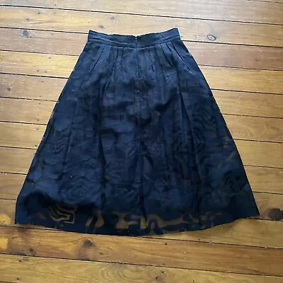 GORMAN Skirt Size 8 Midi Layered Abstract Floral • $45.60