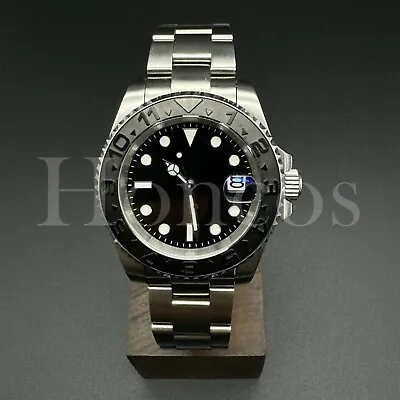 Custom Made Yacht Master Style Watch SKX NH35 Movement Black Metal Bezel Oyster • $119.99