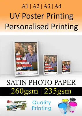 Full Colour Satin Poster Printing • £7.60