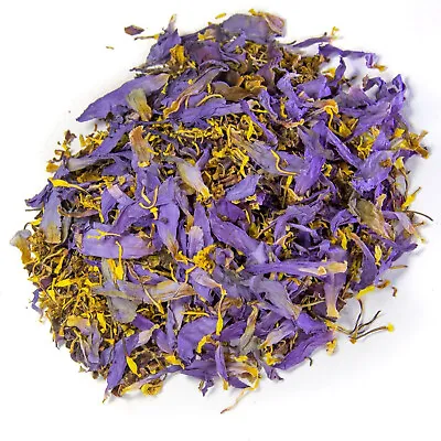 Blue Lotus Flowers Herbal Mix Hand Cut Blends Tea Loose Or Rolls 20+ VARIETIES! • £6.99