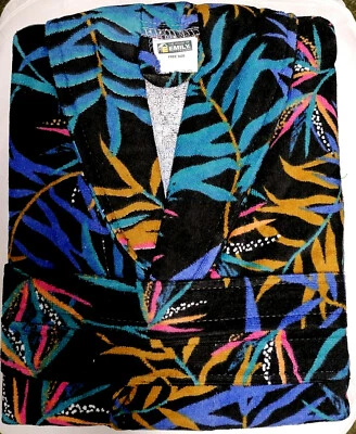 £16.50 • Buy Jungle Design Printed Velour Dressing Gown Bathrobe 100% Cotton Free Size Adults