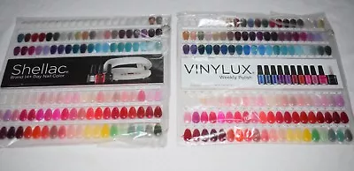 2 ~ CND Shellac & Vinylux Painted Color Chart Nail Palette Colour Samplers ~ NEW • $45