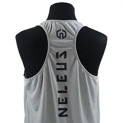 Neleus Tank Mens XL Run Y Back Gym Workout Racerback T-Shirt Muscle Gray • $13.75