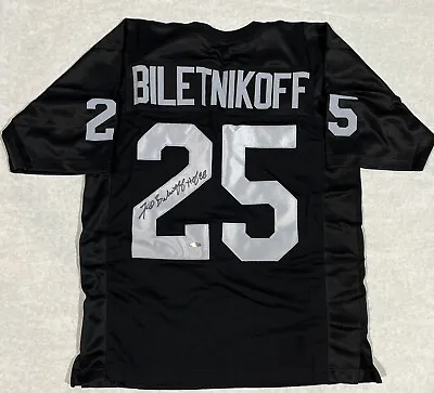 $149.99 • Buy Signed CUSTOM Sewn Stitched Fred Biletnikoff Inscribed Jersey- XL TriStar Holo