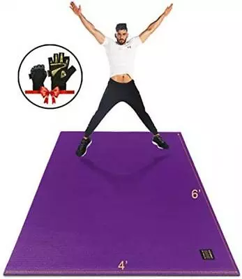 Large Exercise Mat 6'x4'x7mm Thick Workout Mats For Home Gym Flooring Extra Wide • $312.25