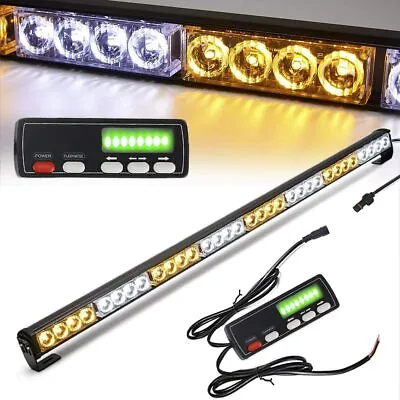 $63.33 • Buy 35  Amber LED Emergency Warning Directional Strobe Light Bar W/ Display Remote