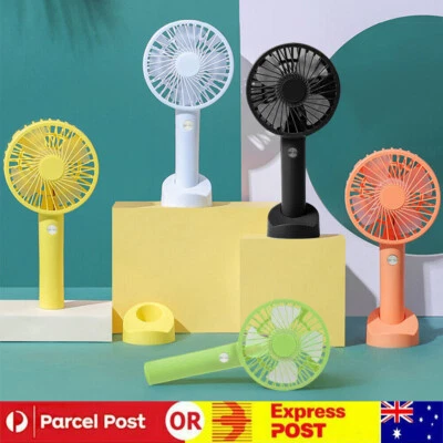 $9.69 • Buy 3 Speed Desk Fan Hand-held USB Portable Mini Air Cooling Cooler Rechargeable