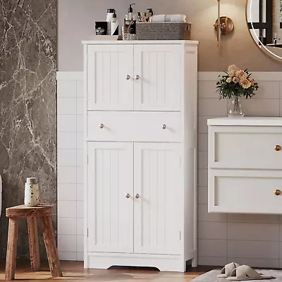 Tall Storage Cabinet With Adjustable Shelf Bathroom Floor Storage Cabinet With  • $123.90